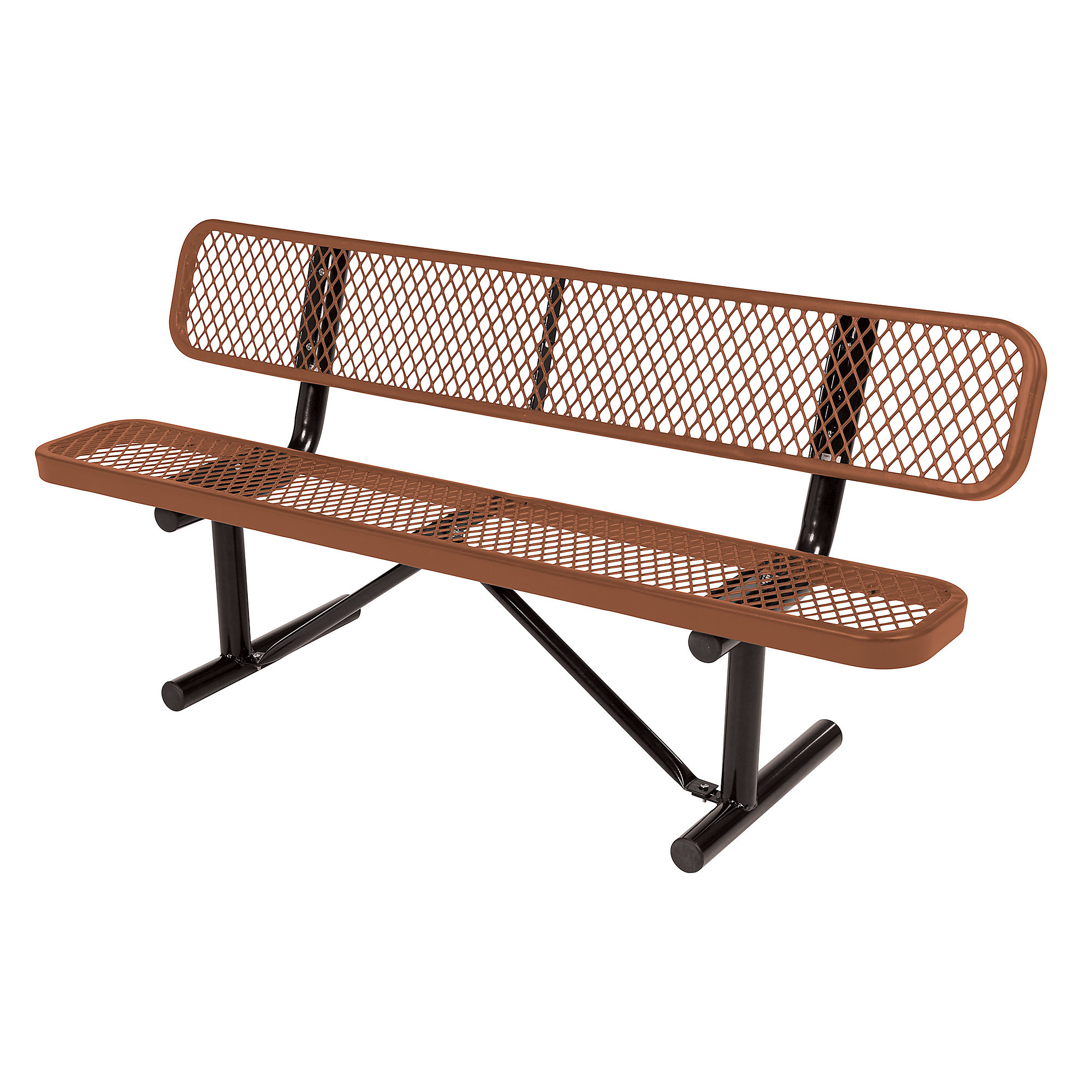 Vestil Steel Bench Expanded Metal 96 In. Brown